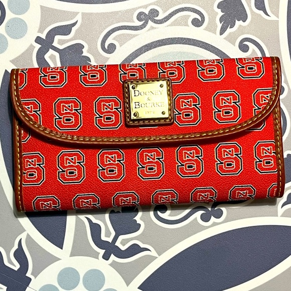 Dooney & Bourke Women’s NC State Monogram Leather Wallet - Picture 1 of 16
